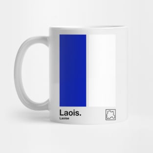 County Laois / Original Retro Style Minimalist Poster Design Mug